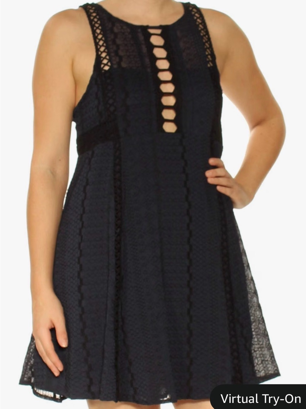 Free people black cut out dress size 0